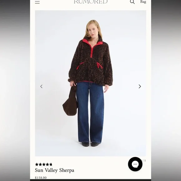 Rumored Brown Teddy Jacket with Red Details - Picture 5 of 12